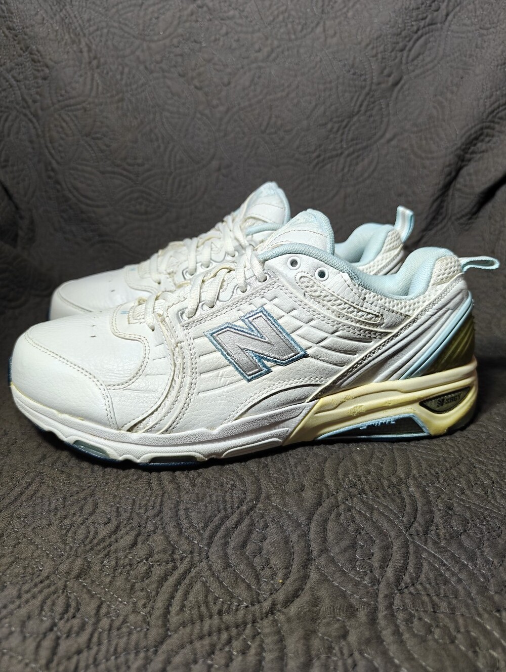 New Balance 856 Training Athletic White Blue Sneaker Womens Shoes Size 9.5